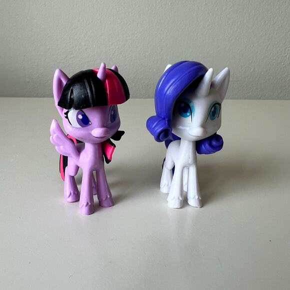 My Little Pony MLP Twilight Sparkle and Rarity Figure Lot Cake Topper - Picture 1 of 7